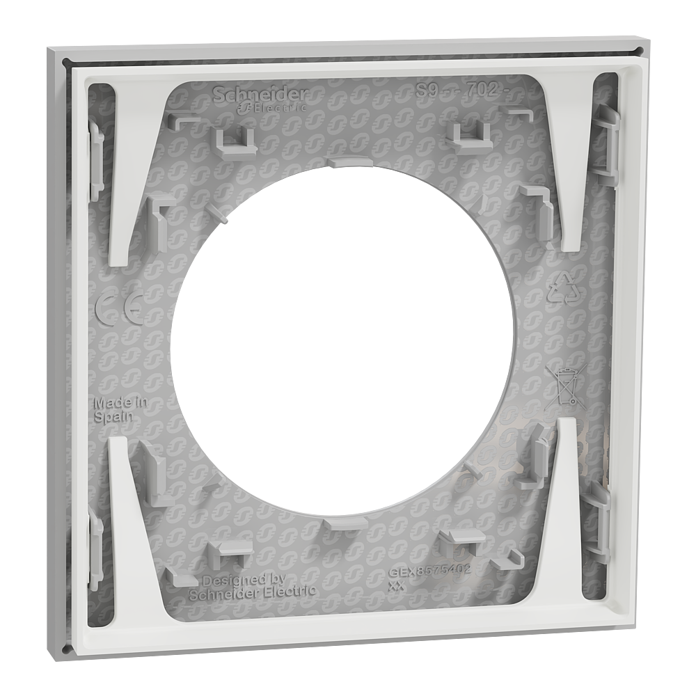 Odace plaque 1 poste gris galet